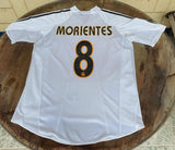 SPANISH LA LIGA REAL MADRID 2004-2005 LA LIGA 2nd JERSEY ADIDAS MORIENTES 8 PLAYER HOME SHIRT CAMISETA L