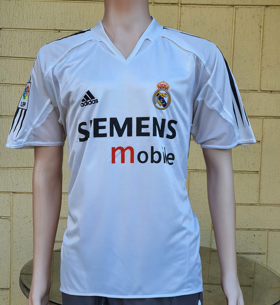 SPANISH LA LIGA REAL MADRID 2004-2005 LA LIGA 2nd JERSEY ADIDAS RONALDO 9 PLAYER HOME SHIRT CAMISETA L