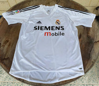 SPANISH LA LIGA REAL MADRID 2004-2005 LA LIGA 2nd JERSEY ADIDAS RONALDO 9 PLAYER HOME SHIRT CAMISETA L