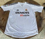SPANISH LA LIGA REAL MADRID 2004-2005 LA LIGA 2nd JERSEY ADIDAS RONALDO 9 PLAYER HOME SHIRT CAMISETA L