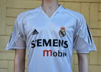 SPANISH LA LIGA REAL MADRID 2004-2005 LA LIGA 2nd JERSEY ADIDAS RONALDO 9 PLAYER HOME SHIRT CAMISETA L