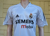 SPANISH LA LIGA REAL MADRID 2004-2005 LA LIGA 2nd JERSEY ADIDAS RONALDO 9 PLAYER HOME SHIRT CAMISETA L