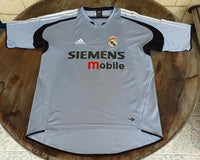 SPANISH LA LIGA REAL MADRID 2004-2005 LA LIGA 2nd JERSEY ADIDAS TRAINING SHIRT CAMISETA M