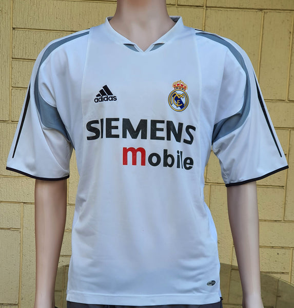 SPANISH LA LIGA REAL MADRID 2004-2005 LA LIGA 2nd JERSEY ADIDAS TRAINING SHIRT CAMISETA L