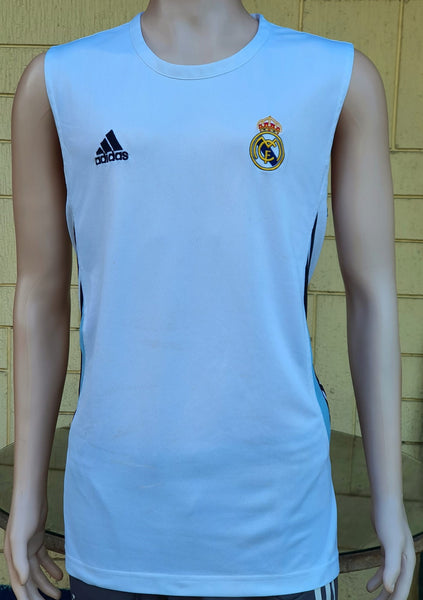 SPANISH LA LIGA REAL MADRID 2004-2005 LA LIGA 2nd JERSEY ADIDAS TRAINING SLEEVELESS SHIRT CAMISETA M