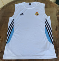 SPANISH LA LIGA REAL MADRID 2004-2005 LA LIGA 2nd JERSEY ADIDAS TRAINING SLEEVELESS SHIRT CAMISETA M