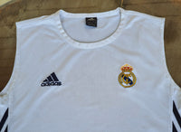 SPANISH LA LIGA REAL MADRID 2004-2005 LA LIGA 2nd JERSEY ADIDAS TRAINING SLEEVELESS SHIRT CAMISETA M