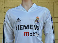 SPANISH LA LIGA REAL MADRID 2004-2005 LA LIGA 2nd JERSEY ADIDAS UEFA HOME LS SHIRT CAMISETA M