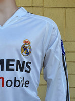 SPANISH LA LIGA REAL MADRID 2004-2005 LA LIGA 2nd JERSEY ADIDAS UEFA HOME LS SHIRT CAMISETA M