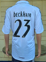 SPANISH LA LIGA REAL MADRID 2005-2006 LA LIGA 2nd JERSEY ADIDAS BECKHAM 23 SHIRT CAMISETA L