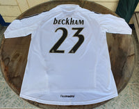 SPANISH LA LIGA REAL MADRID 2005-2006 LA LIGA 2nd JERSEY ADIDAS BECKHAM 23 SHIRT CAMISETA L