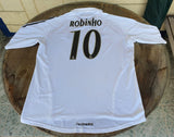 SPANISH LA LIGA REAL MADRID 2005-2006 LA LIGA 2nd JERSEY ADIDAS ROBINHO 10 HOME SHIRT CAMISETA XL