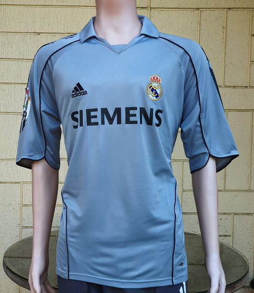 SPANISH LA LIGA REAL MADRID 2005-2006 LA LIGA 2nd JERSEY ADIDAS CASILLAS 1 THIRD SHIRT CAMISETA L