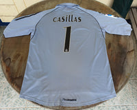 SPANISH LA LIGA REAL MADRID 2005-2006 LA LIGA 2nd JERSEY ADIDAS CASILLAS 1 THIRD SHIRT CAMISETA L