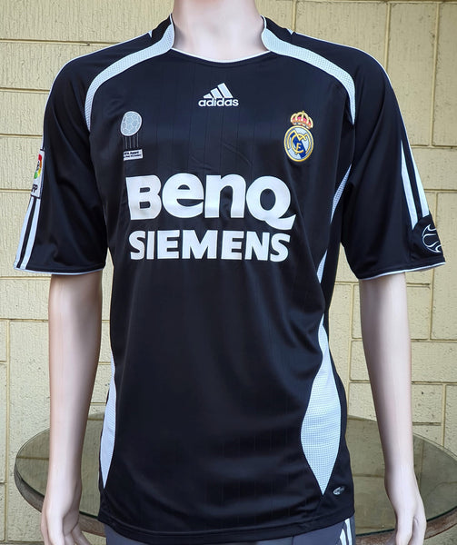 SPANISH LA LIGA REAL MADRID 2006-2007 LA LIGA CHAMPION JERSEY ADIDAS RONALDO 9 AWAY SHIRT CAMISETA L