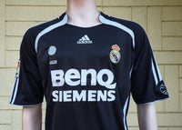 SPANISH LA LIGA REAL MADRID 2006-2007 LA LIGA CHAMPION JERSEY ADIDAS RONALDO 9 AWAY SHIRT CAMISETA L