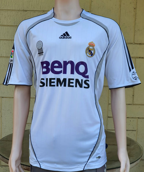 SPANISH LA LIGA REAL MADRID 2006-2007 LA LIGA CHAMPION JERSEY ADIDAS v. NISTELROOY 17 HOME SHIRT CAMISETA L