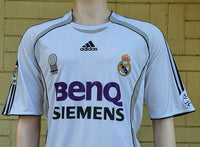 SPANISH LA LIGA REAL MADRID 2006-2007 LA LIGA CHAMPION JERSEY ADIDAS v. NISTELROOY 17 HOME SHIRT CAMISETA L