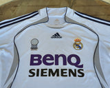SPANISH LA LIGA REAL MADRID 2006-2007 LA LIGA CHAMPION JERSEY ADIDAS HOME SHIRT CAMISETA M