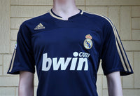 SPANISH LA LIGA REAL MADRID 2007-2008 LA LIGA CHAMPION JERSEY ADIDAS SERGIO RAMOS 4 AWAY SHIRT CAMISETA M