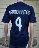 SPANISH LA LIGA REAL MADRID 2007-2008 LA LIGA CHAMPION JERSEY ADIDAS SERGIO RAMOS 4 AWAY SHIRT CAMISETA M