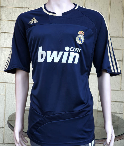 SPANISH LA LIGA REAL MADRID 2007-2008 LA LIGA CHAMPION JERSEY ADIDAS AWAY SHIRT CAMISETA XL