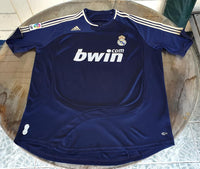 SPANISH LA LIGA REAL MADRID 2007-2008 LA LIGA CHAMPION JERSEY ADIDAS AWAY SHIRT CAMISETA XL
