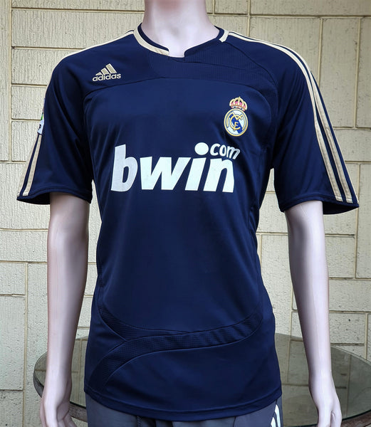 SPANISH LA LIGA REAL MADRID 2007-2008 LA LIGA CHAMPION JERSEY ADIDAS AWAY SHIRT CAMISETA L