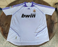 SPANISH LA LIGA REAL MADRID 2007-2008 LA LIGA CHAMPION JERSEY ADIDAS RAUL 7 HOME SHIRT CAMISETA L