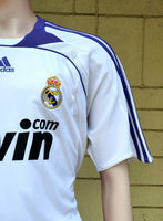SPANISH LA LIGA REAL MADRID 2007-2008 LA LIGA CHAMPION JERSEY ADIDAS RAUL 7 HOME SHIRT CAMISETA L