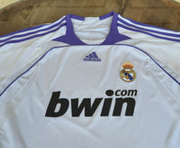 SPANISH LA LIGA REAL MADRID 2007-2008 LA LIGA CHAMPION JERSEY ADIDAS RAUL 7 HOME SHIRT CAMISETA L
