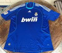 SPANISH LA LIGA REAL MADRID 2008-2009 SUPER COPA DE ESPANA CHAMPION JERSEY ADIDAS AWAY SHIRT CAMISETA L
