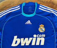 SPANISH LA LIGA REAL MADRID 2008-2009 SUPER COPA DE ESPANA CHAMPION JERSEY ADIDAS AWAY SHIRT CAMISETA L