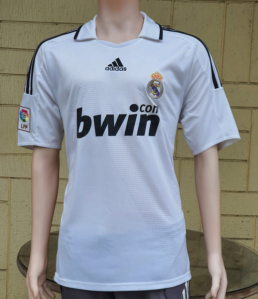 SPANISH LA LIGA REAL MADRID 2008-2009 SUPER COPA DE ESPANA CHAMPION JERSEY ADIDAS HOME SHIRT CAMISETA L