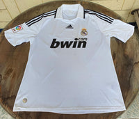 SPANISH LA LIGA REAL MADRID 2008-2009 SUPER COPA DE ESPANA CHAMPION JERSEY ADIDAS HOME SHIRT CAMISETA L