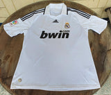 SPANISH LA LIGA REAL MADRID 2008-2009 SUPER COPA DE ESPANA CHAMPION JERSEY ADIDAS HOME SHIRT CAMISETA L