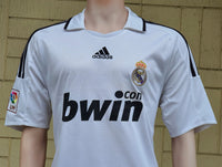 SPANISH LA LIGA REAL MADRID 2008-2009 SUPER COPA DE ESPANA CHAMPION JERSEY ADIDAS HOME SHIRT CAMISETA L