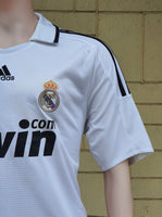 SPANISH LA LIGA REAL MADRID 2008-2009 SUPER COPA DE ESPANA CHAMPION JERSEY ADIDAS HOME SHIRT CAMISETA L