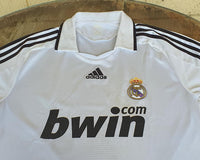 SPANISH LA LIGA REAL MADRID 2008-2009 SUPER COPA DE ESPANA CHAMPION JERSEY ADIDAS HOME SHIRT CAMISETA L