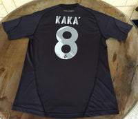 SPANISH LA LIGA REAL MADRID 2009-2010 UEFA CHAMPIONS LEAGUE JERSEY ADIDAS KAKA 8 AWAY SHIRT CAMISETA M
