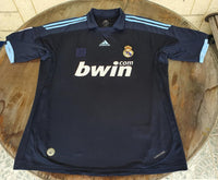 SPANISH LA LIGA REAL MADRID 2009-2010 LA LIGA 2nd JERSEY ADIDAS RONALDO 9 AWAY SHIRT CAMISETA L