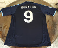 SPANISH LA LIGA REAL MADRID 2009-2010 LA LIGA 2nd JERSEY ADIDAS RONALDO 9 AWAY SHIRT CAMISETA L