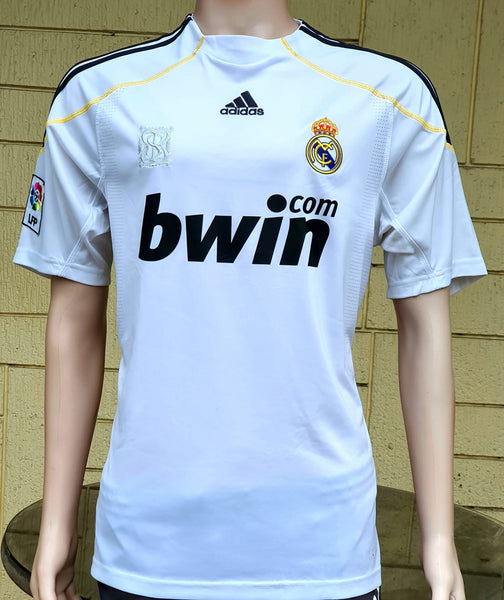 SPANISH LA LIGA REAL MADRID 2009-2010 LA LIGA 2nd JERSEY ADIDAS RONALDO 9 HOME SHIRT CAMISETA M