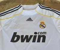 SPANISH LA LIGA REAL MADRID 2009-2010 LA LIGA 2nd JERSEY ADIDAS RONALDO 9 HOME SHIRT CAMISETA M