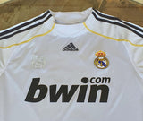 SPANISH LA LIGA REAL MADRID 2009-2010 LA LIGA 2nd JERSEY ADIDAS RONALDO 9 HOME SHIRT CAMISETA M