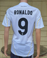 SPANISH LA LIGA REAL MADRID 2009-2010 LA LIGA 2nd JERSEY ADIDAS RONALDO 9 HOME SHIRT CAMISETA M