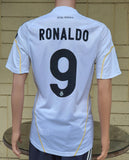 SPANISH LA LIGA REAL MADRID 2009-2010 LA LIGA 2nd JERSEY ADIDAS RONALDO 9 HOME SHIRT CAMISETA M
