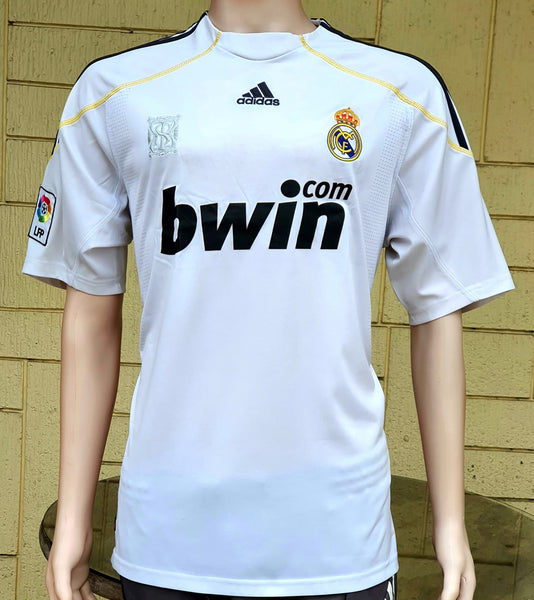 SPANISH LA LIGA REAL MADRID 2009-2010 LA LIGA 2nd JERSEY ADIDAS HOME SHIRT CAMISETA L