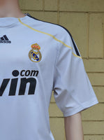 SPANISH LA LIGA REAL MADRID 2009-2010 LA LIGA 2nd JERSEY ADIDAS HOME SHIRT CAMISETA L