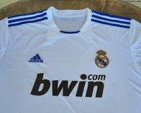 SPANISH LA LIGA REAL MADRID 2010-2011 COPA DEL REY CHAMPIONS LEAGUE JERSEY ADIDAS HOME SHIRT CAMISETA XL